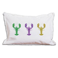Mardi Gras Crawfish Throw Pillow