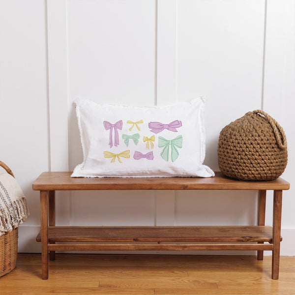 Mardi Gras Bows Throw Pillow