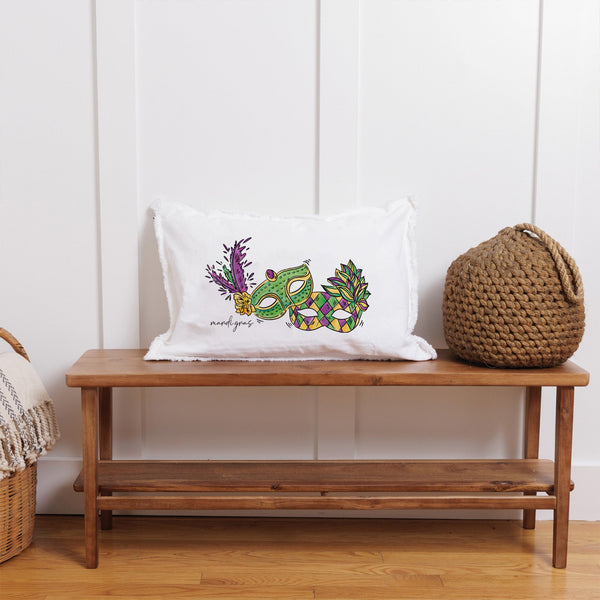Mardi Gras Masks Throw Pillow