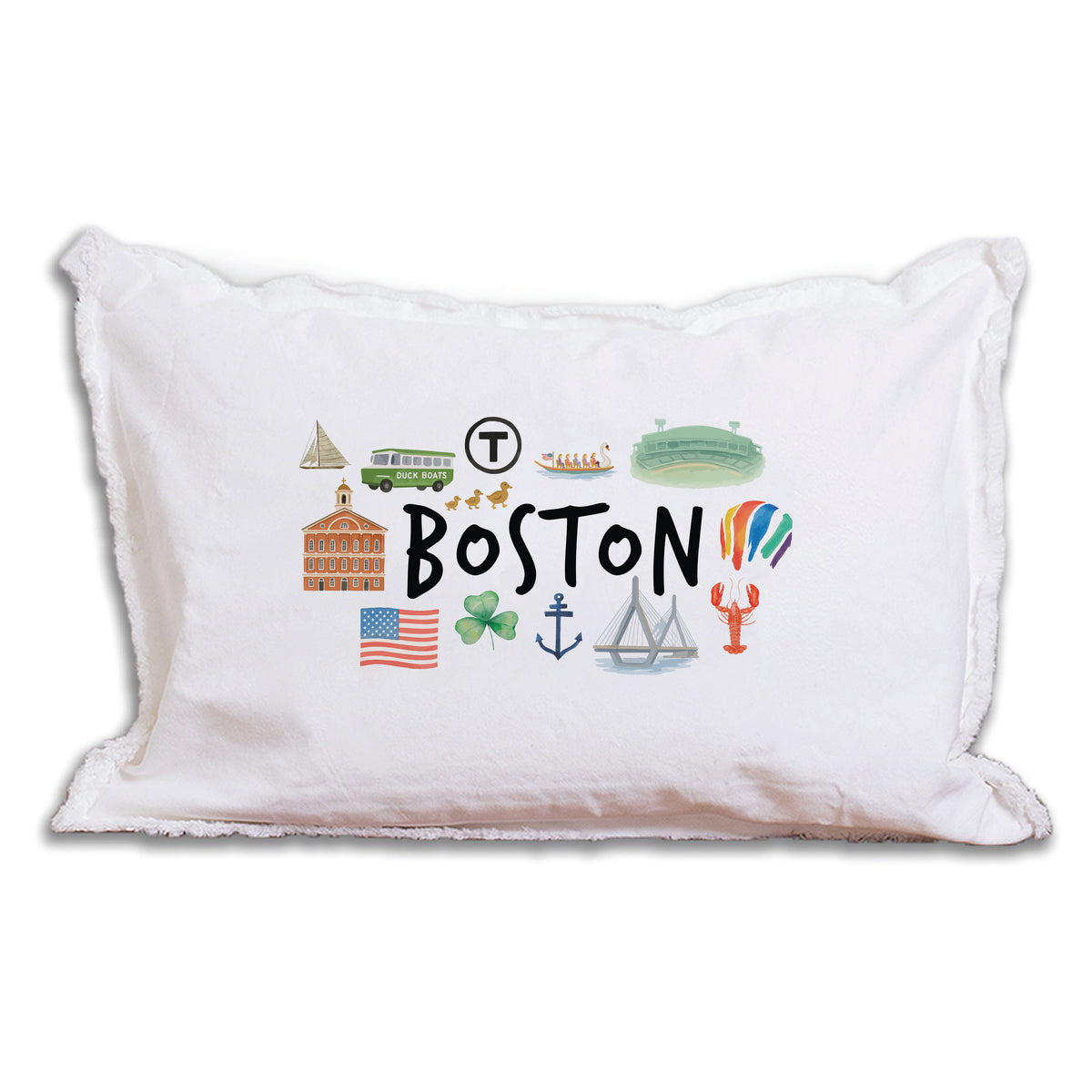 Boston Icons Rectangle Pillow