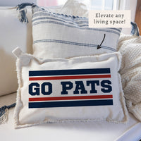 Go Pats Stripes Pillow