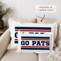 Go Pats Stripes Pillow