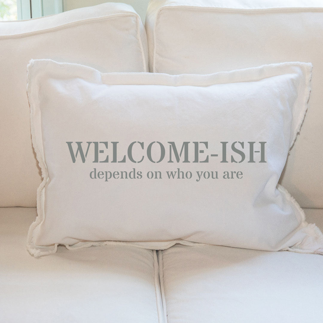 Welcome-ish Lumbar Pillow