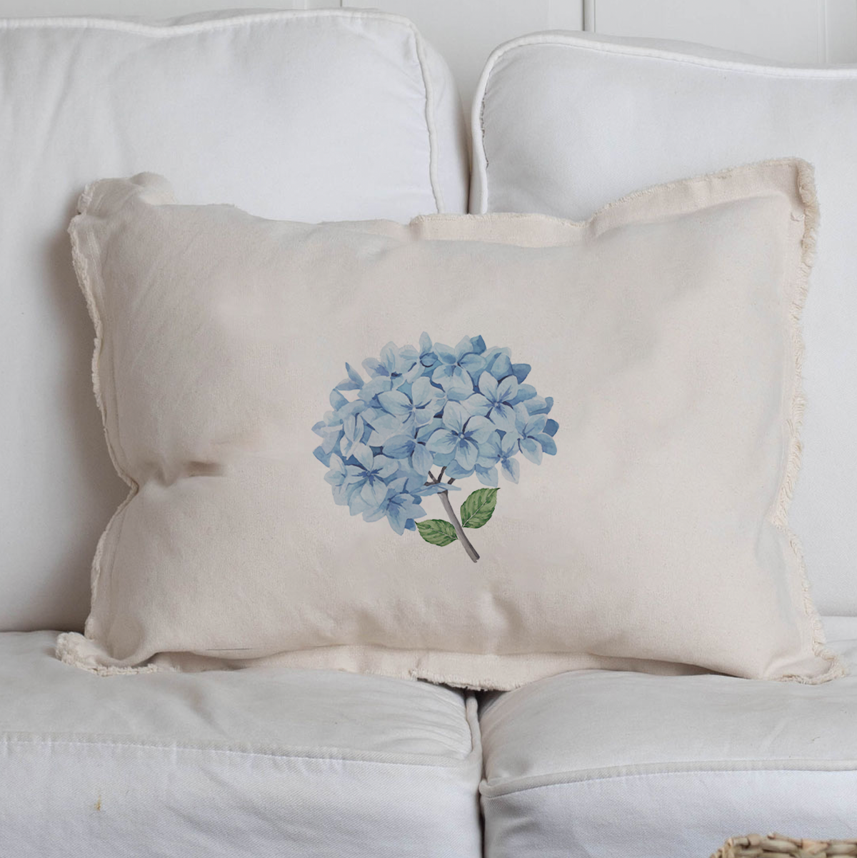 Endless Summer Hydrangea Lumbar Pillow