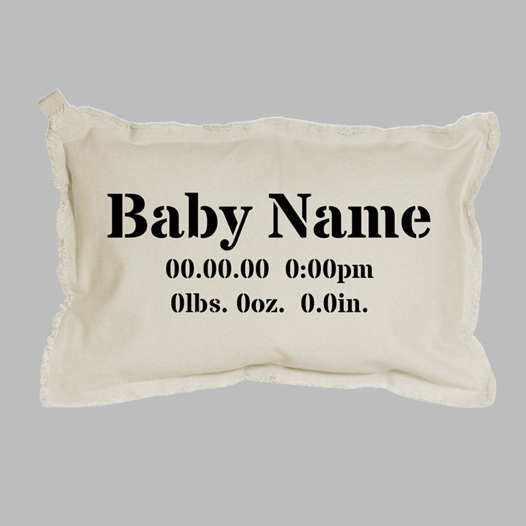 Birth Announcement Personalized Lumbar Pillow