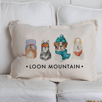 Ski Pup Personalized Lumbar Pillow