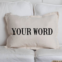 Your Word Personalized Lumbar Pillow