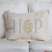 HOP Floral Easter Egg Throw Pillow