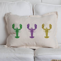Mardi Gras Crawfish Throw Pillow
