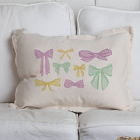 Mardi Gras Bows Throw Pillow