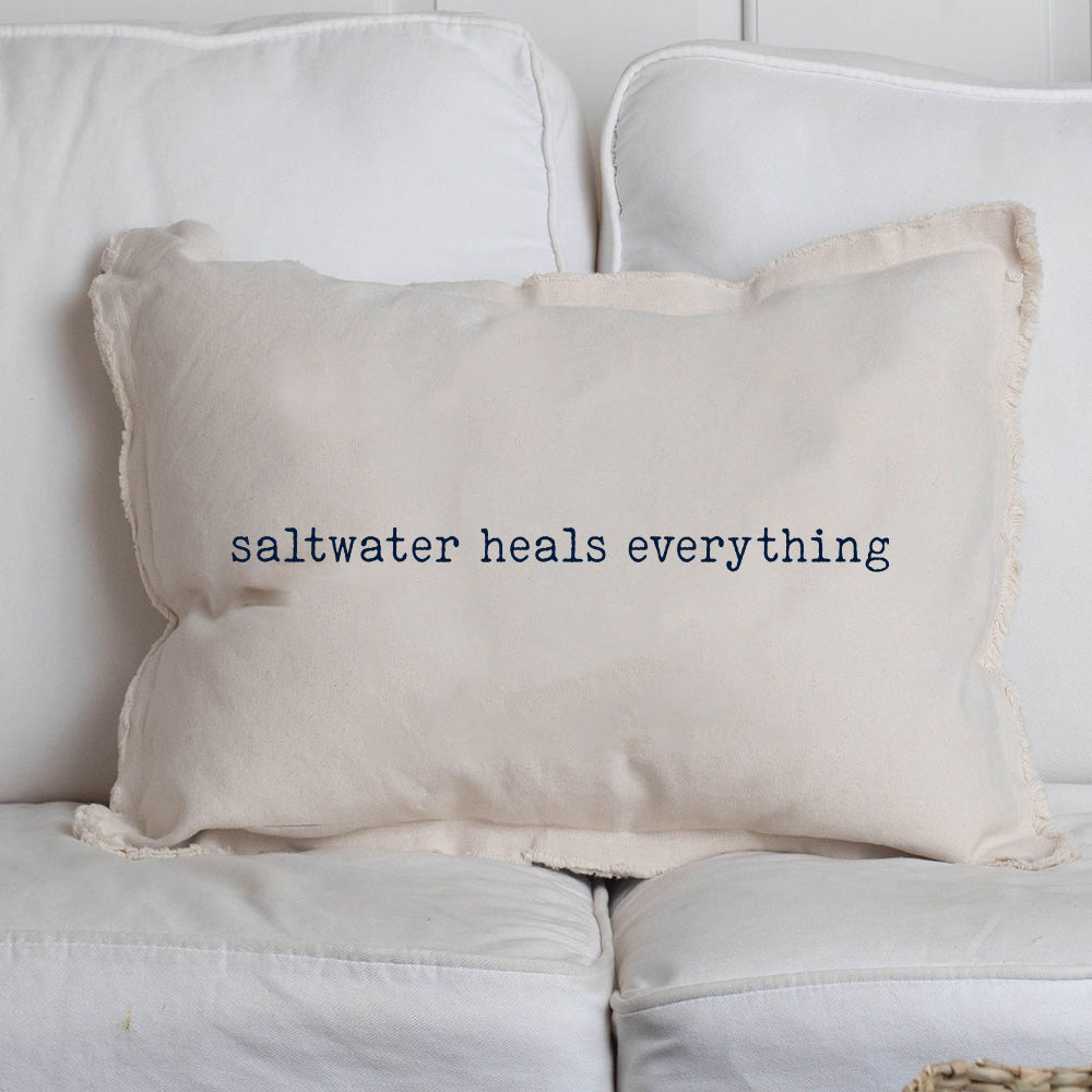 Saltwater Heals Everything Lumbar Pillow