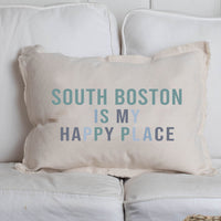 Happy Place Personalized Lumbar Pillow