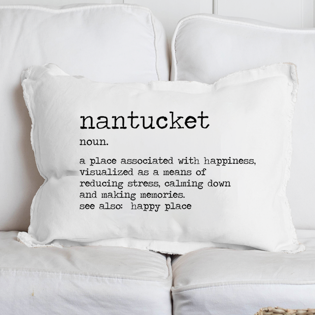 Happy Place Definition Personalized Lumbar Pillow