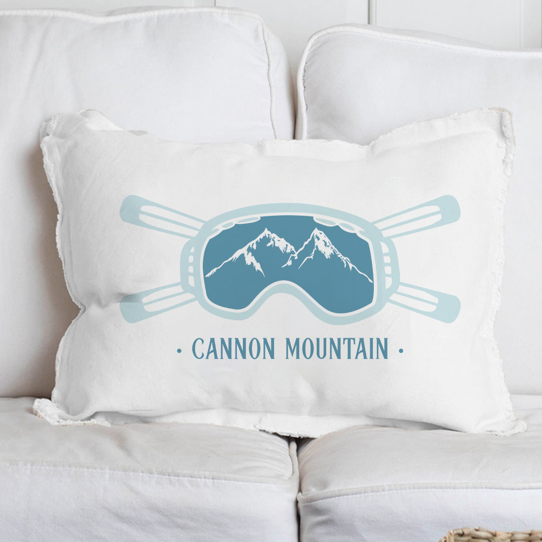 Ski Goggle Personalized Lumbar Pillow