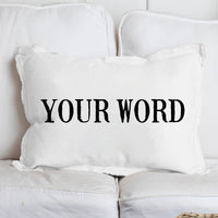 Your Word Personalized Lumbar Pillow