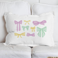 Mardi Gras Bows Throw Pillow