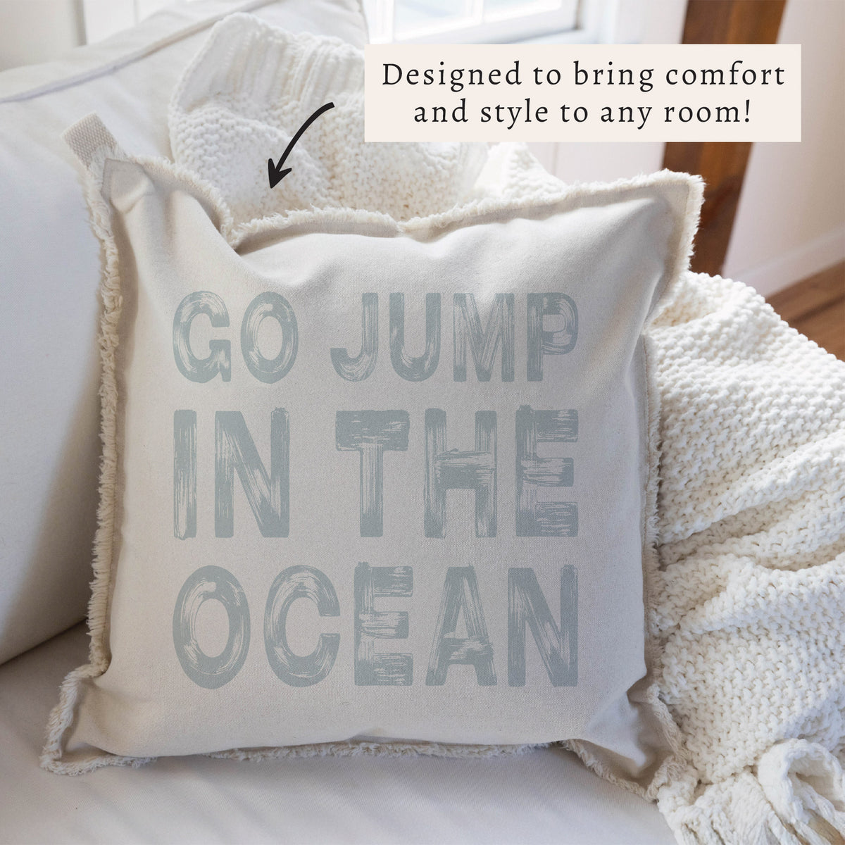 Go Jump In The Ocean Pillow