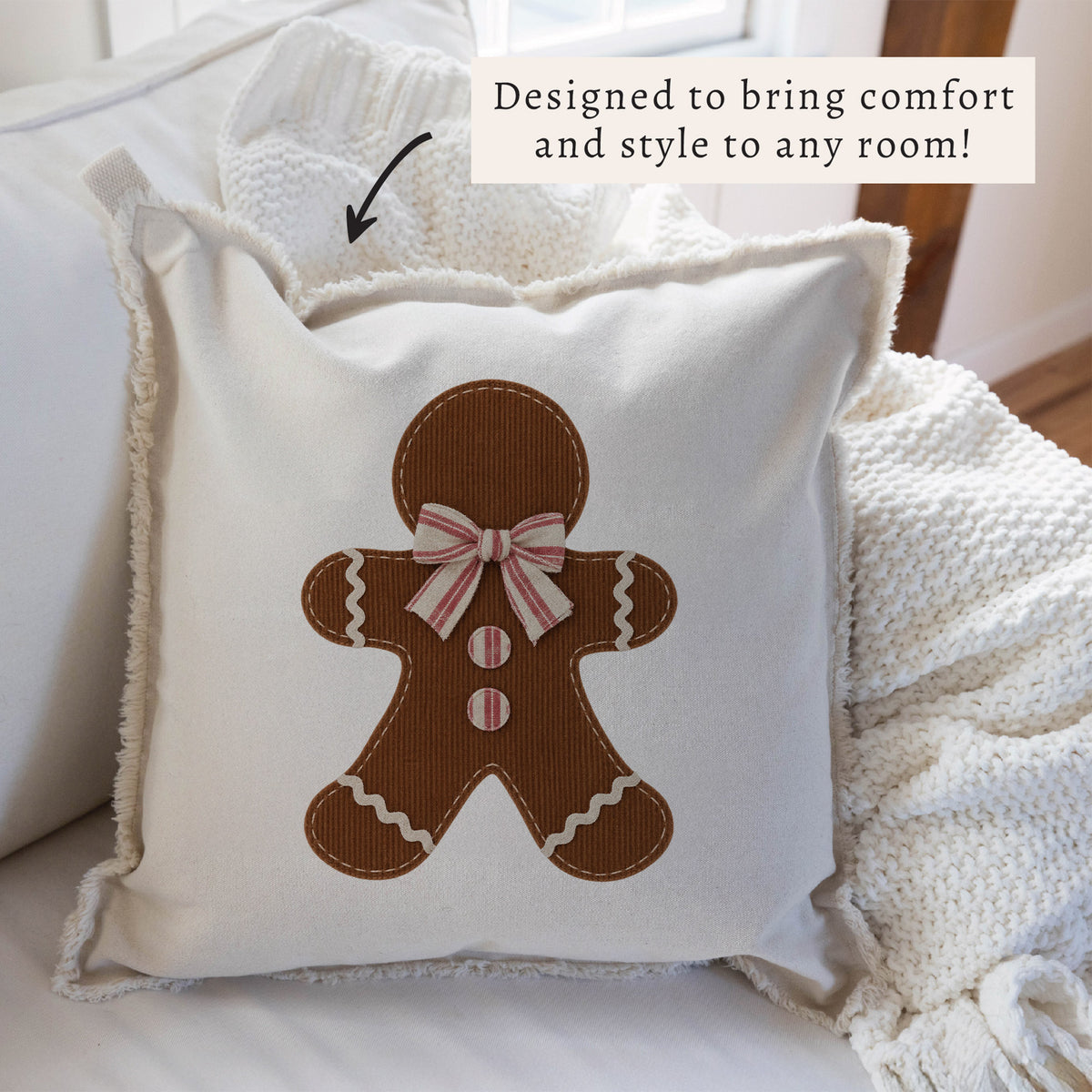 Gingerbread Man Pillow