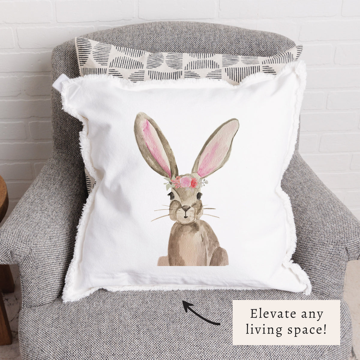 Floral Bunny Pillow