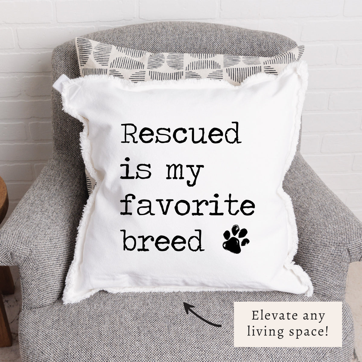 Rescued is my Favorite Breed Pillow