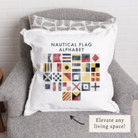Nautical Flag Alphabet Pillow