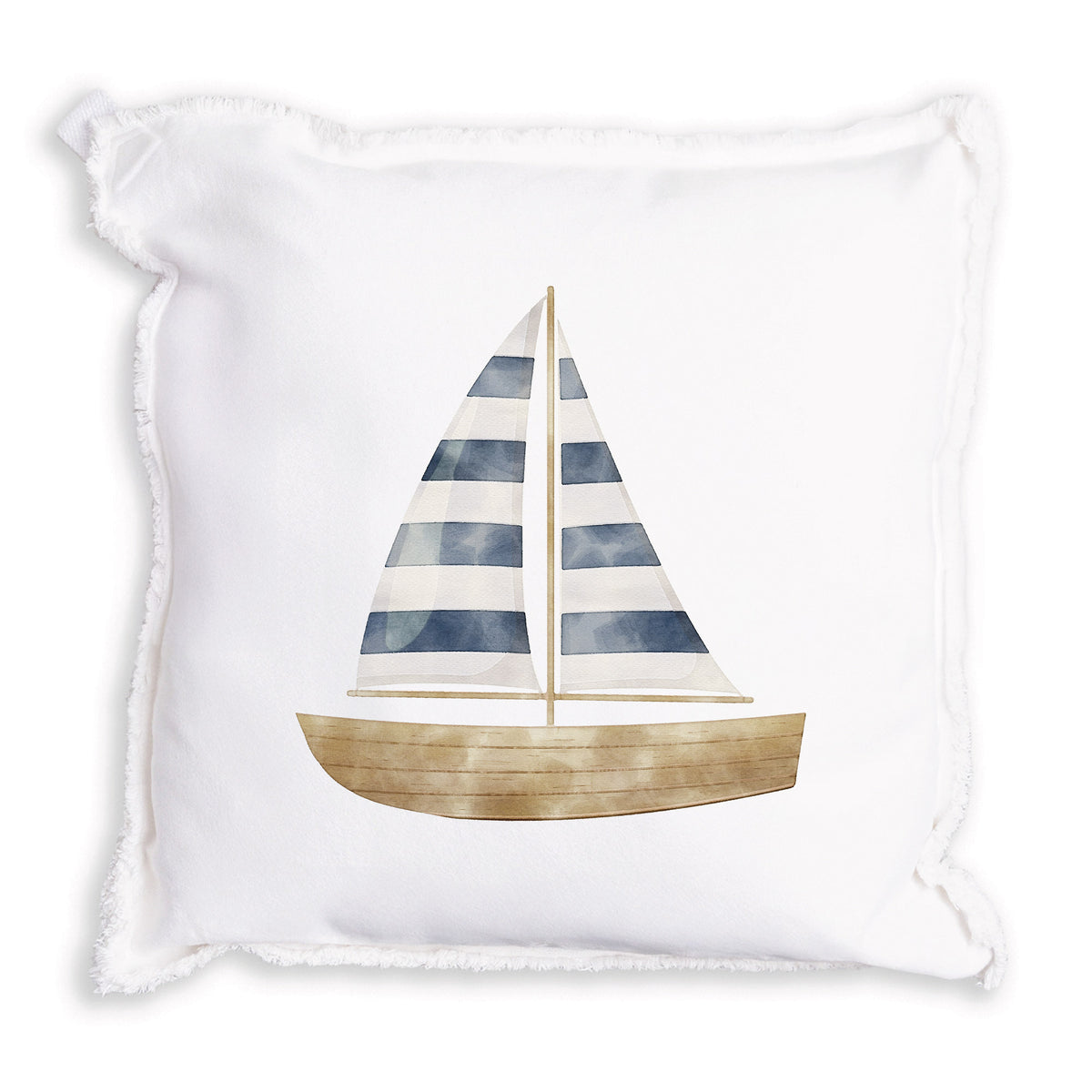 Watercolor Sailboat Pillow