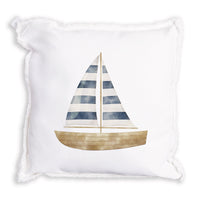 Watercolor Sailboat Pillow