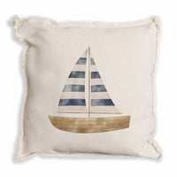 Watercolor Sailboat Pillow