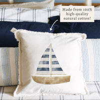 Watercolor Sailboat Pillow