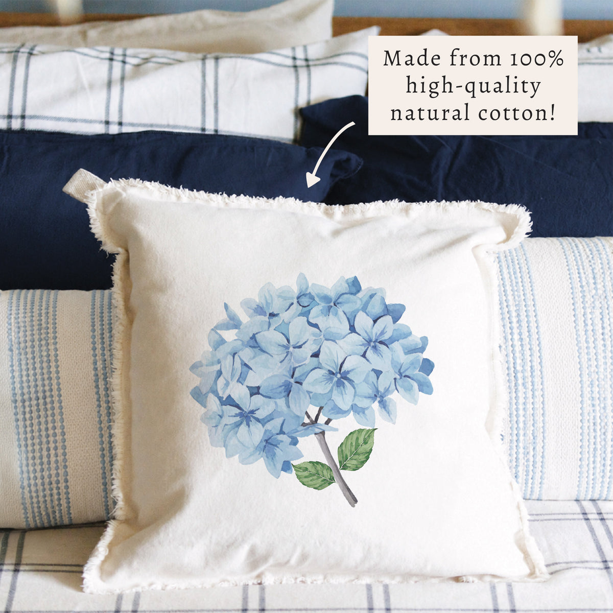 Blooming Hydrangea Pillow