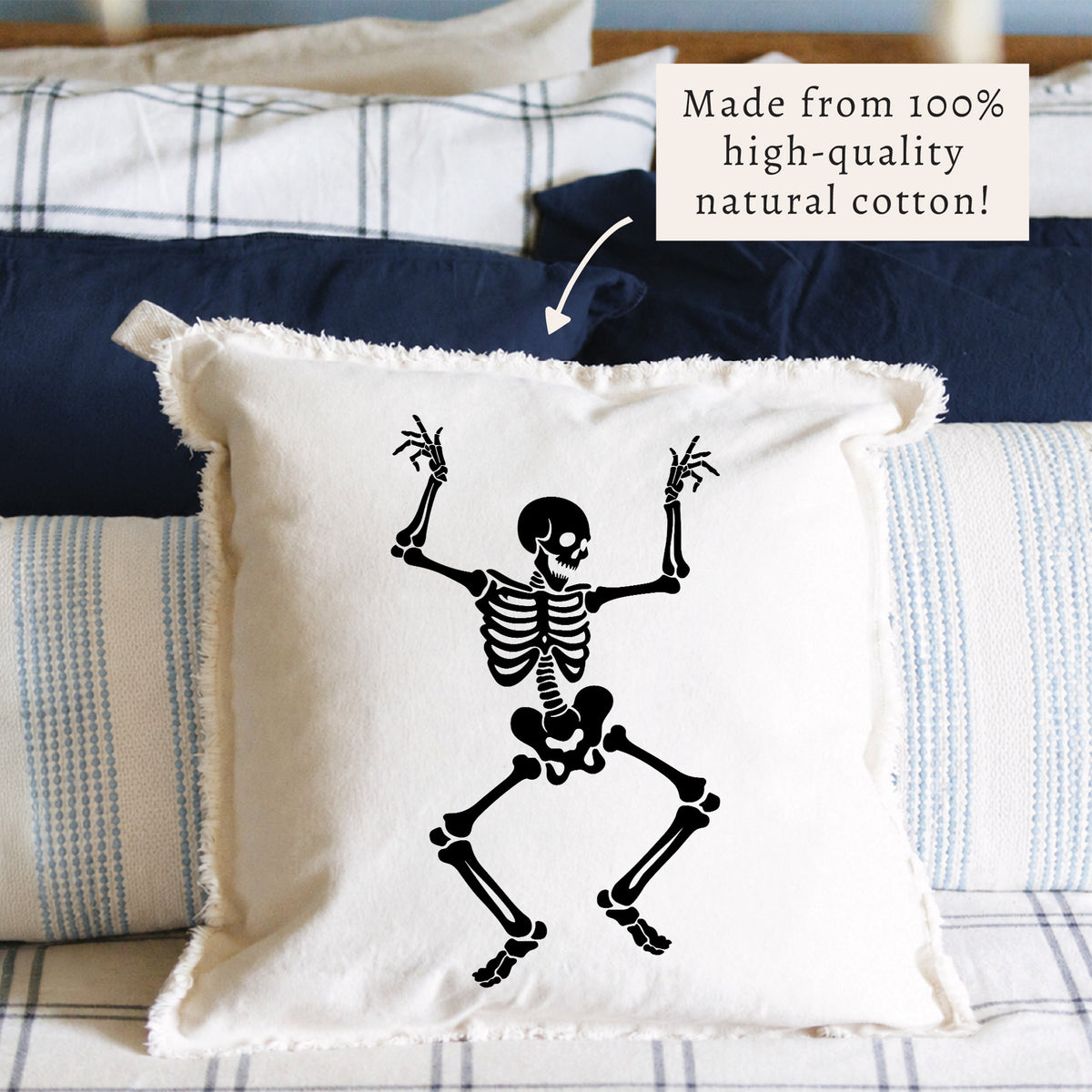 Dancing Skeleton Pillow