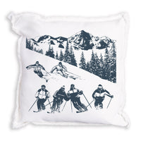 Retro Ski Run Pillow
