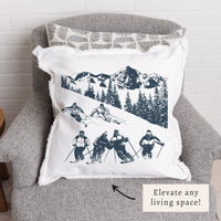 Retro Ski Run Pillow