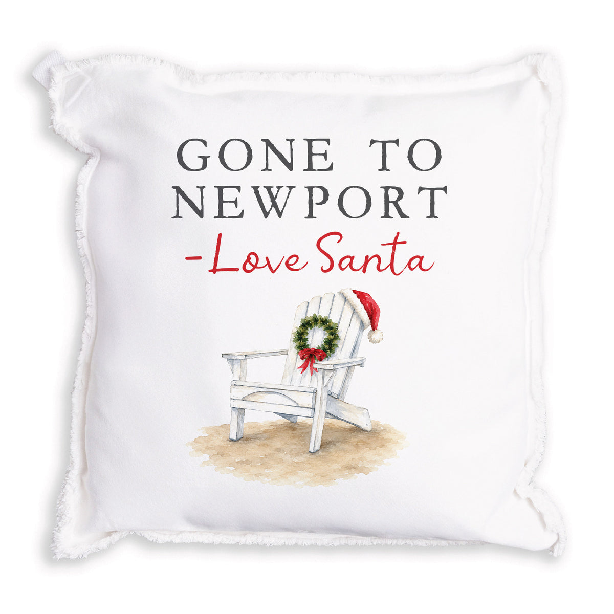 Santa Gone To Personalized Square Pillow