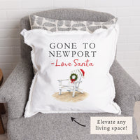 Santa Gone To Personalized Square Pillow