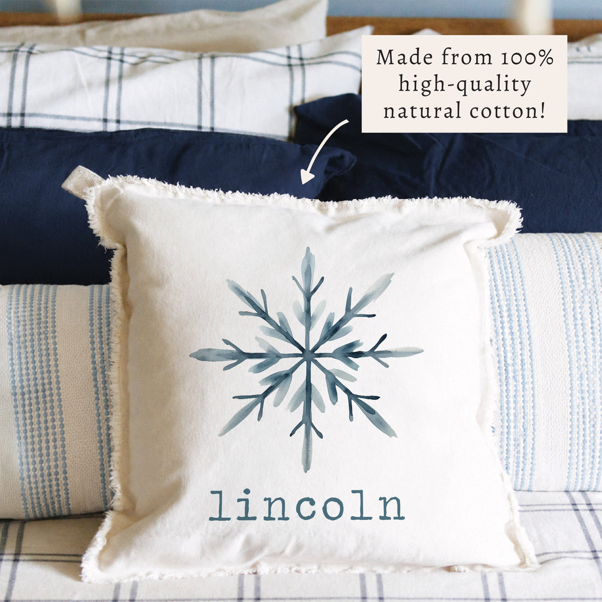 Snowflake Personalized Pillow