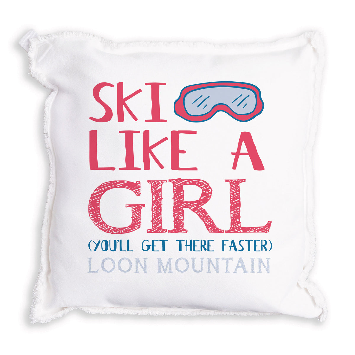 Ski Like A Girl Personalized Pillow