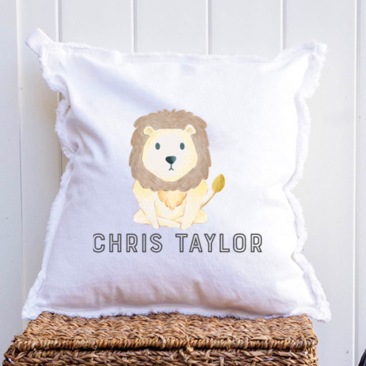 Lion Personalized Square Pillow