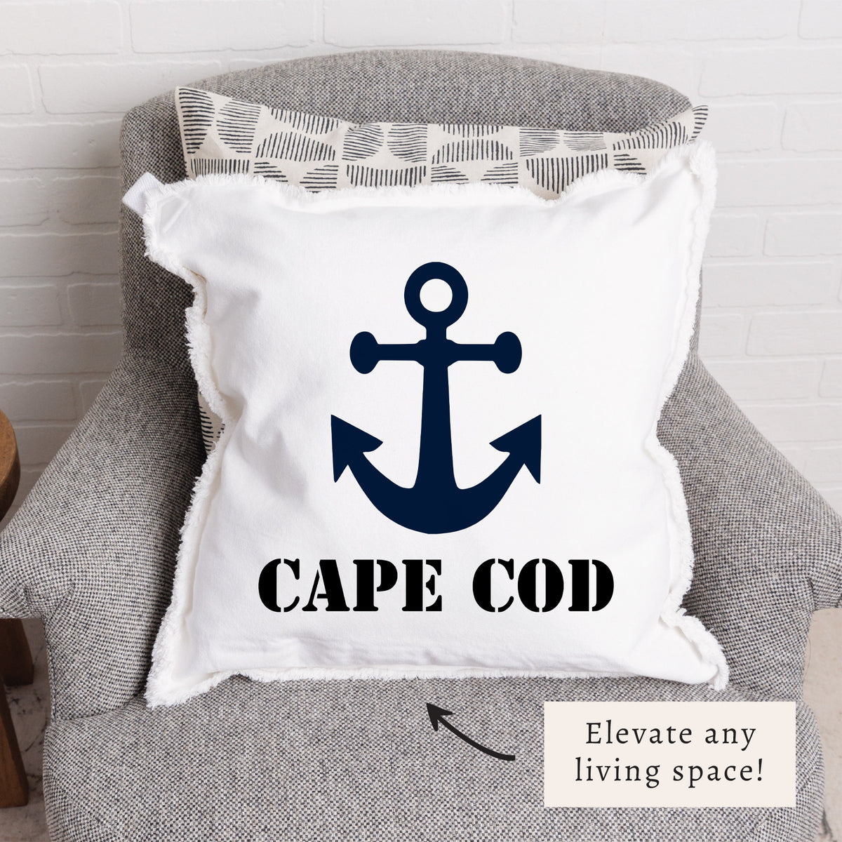Anchor One Line Text Personalized Pillow
