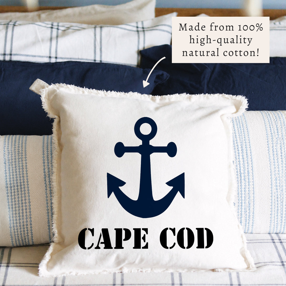Anchor One Line Text Personalized Pillow
