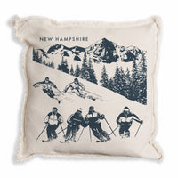Retro Ski Run Personalized Pillow
