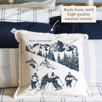 Retro Ski Run Personalized Pillow