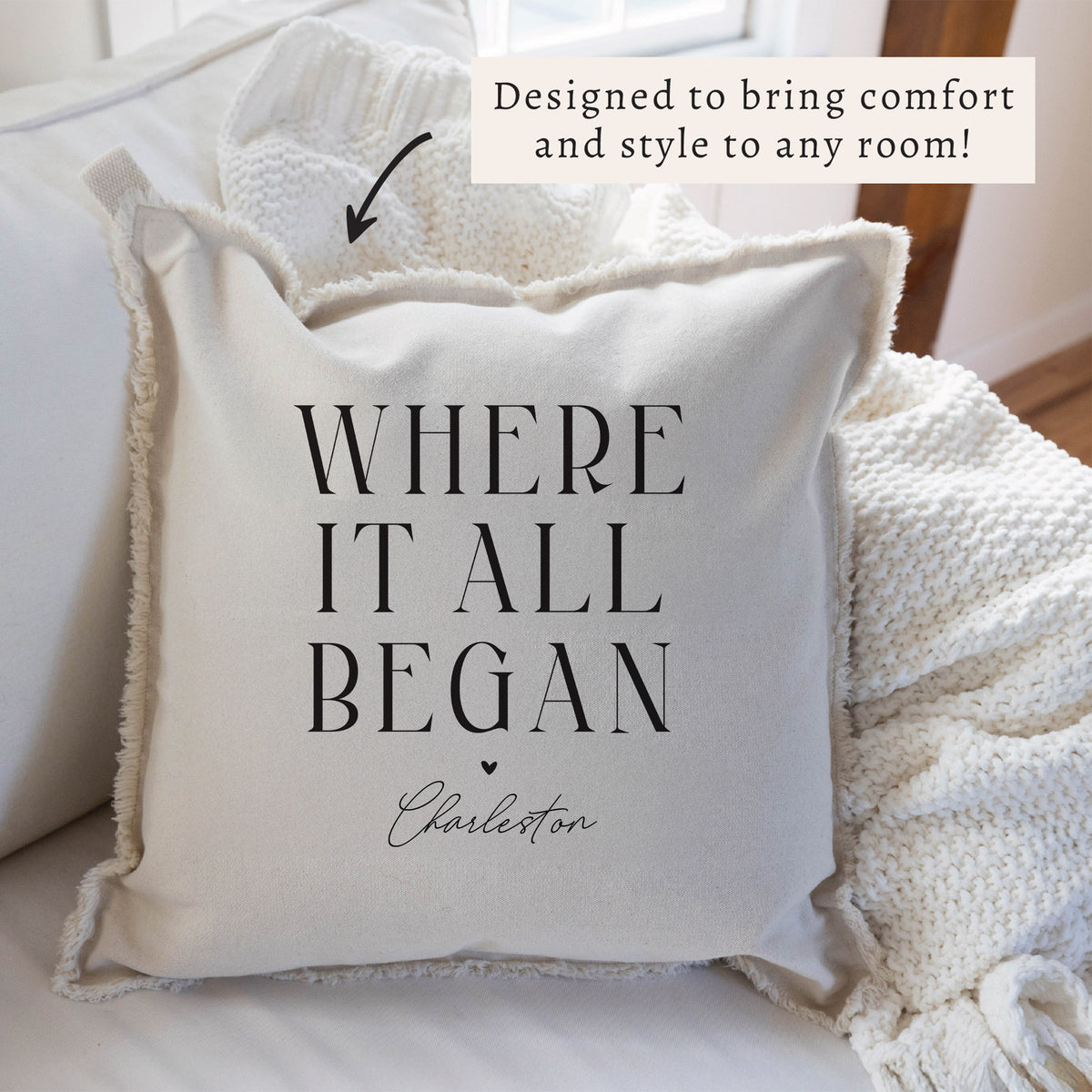 Where It All Began Personalized Pillow