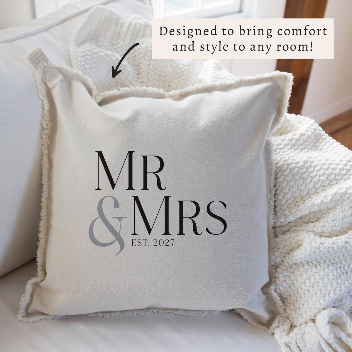 Mr & Mrs Personalized Pillow