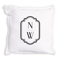 Initials Vertical Personalized Pillow