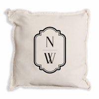 Initials Vertical Personalized Pillow