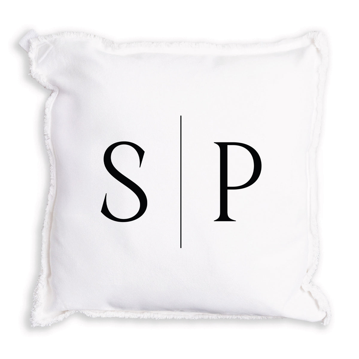 Initials Line Personalized Pillow