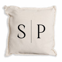Initials Line Personalized Pillow