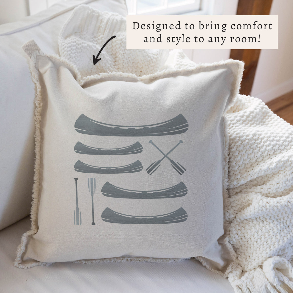 Vintage Canoes Pillow