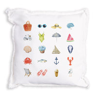 Beach Icons Pillow